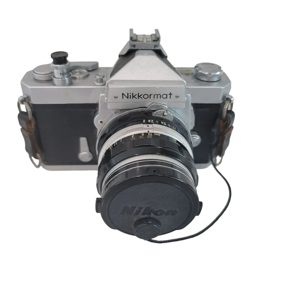 Vintage Nikkormat FTN 35mm SLR Film Camera With NIKKOR-H Auto 1:2 f=50mm Lens